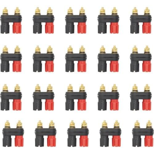 20-Pack Dual 4mm Banana Plug Jack Socket Binding Post for Speaker Amplifier Terminal
