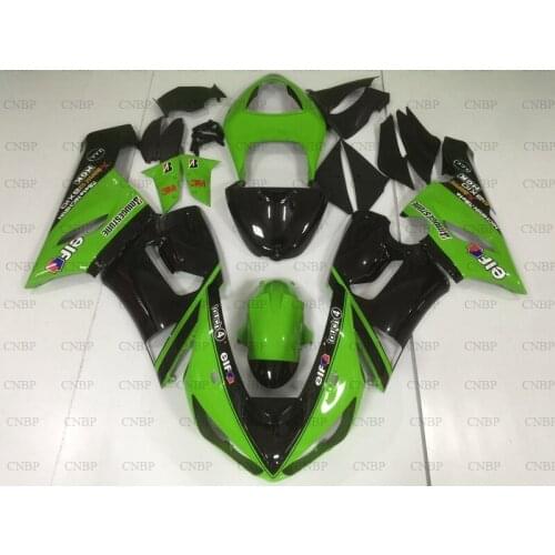 636 ZX-6r 2005 - 2006 Fairings 636 ZX-6r 2005 Fairings ZX6r 636 2006 Green Black Fairing Kits