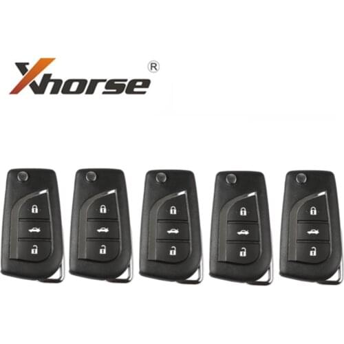 XHORSE XNTO00EN Wireless Universal Remote Key XN008 for Toyota Style 3 Buttons for VVDI Key Tool English Version 5pcs/lot