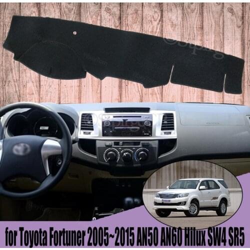 For Toyota Fortuner 2005~2015 AN50 AN60 Hilux SW4 SR5 Car Styling Covers Dashmat Dash Mat Sun Shade Dashboard Cover Capter