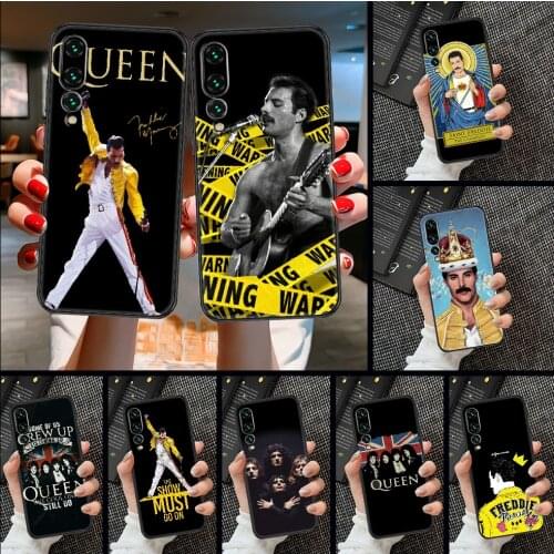 Queen Pop Freddie Mercury Phone case For Huawei P Mate P10 P20 P30 P40 10 20 Smart Z Pro Lite 2019 black silicone hoesjes art
