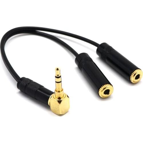 DIY 3.5 revolution double 3.5MM female audio cable car phone car audio cable connection line