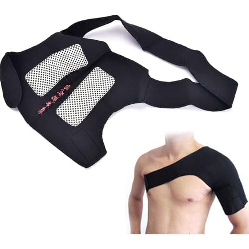 1PCS Shoulder Brace Men Adjustable Left Right Single Shoulder Support Belt Tourmaline Products Magnetic Therapy Pain Bandage