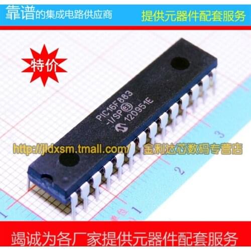 100% New original PIC16F883-I/SP DIP28 Free shipping