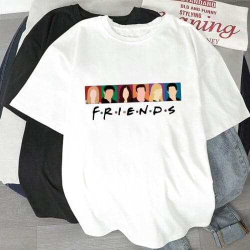 Friends Tshirt Round neck Short-sleeved Tshirt 2021 Summer Fashion Women t shirt Casual T-shirt ulzzang Harajuku T shirt Mujer