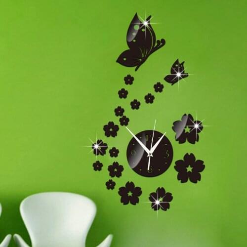 GZ012 Creative 3D Acrylic Study Bedroom Living Room Wall Clock