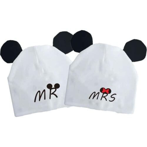 Newborn cotton hats baby earflap photo props mrs mr childrens kids hat boy accessories toddler girl cap bonnet baby hats