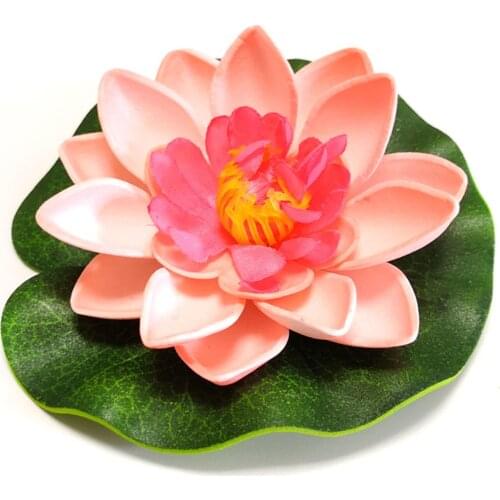 Artificial Lotus Flower Pad Floating Water Fake Flowers Aquarium Decoration Gift Lovely Floral Pond Tank Lillies