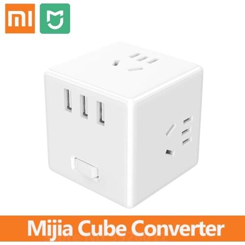 Xiaomi Mijia Cube Converter Portable Strip 3USB Socket Fast Charger Power Plug Outlet USB Socket Converter