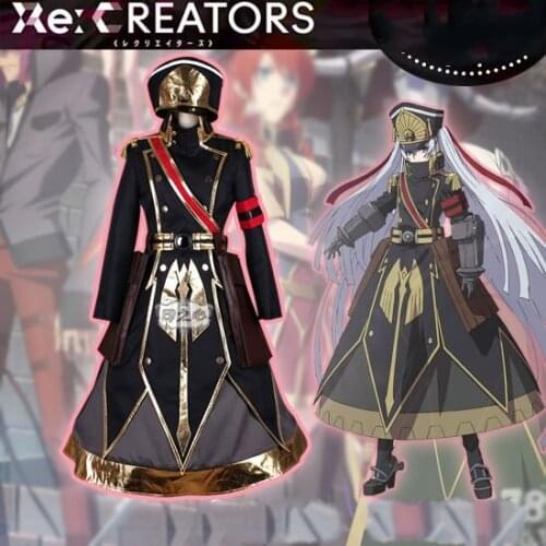 Anime Re:Creators cosplay Gunpuku no Himegimi Anime Costume for Adlut Uniform Party Halloween Carnival Costume Full Set