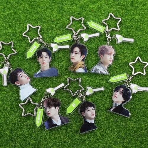 KPOP Got7 Star Pendant Key Chain Keyring Jackson Bambam JB Keychain Bag Accessories h1