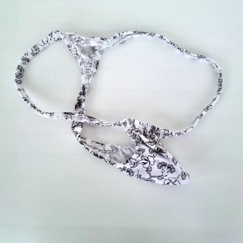 Hot Mens Underwear String Thong Contoured Pouch Bulge Bud Leopard, Zebra, Floral Print