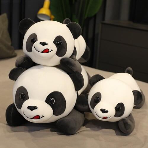 Lovely Panda Toys Plush Stuffered Dolls Soft Animal Panda Pillows Sofa Cushion Dolls for Baby Girls Birthday Gifts