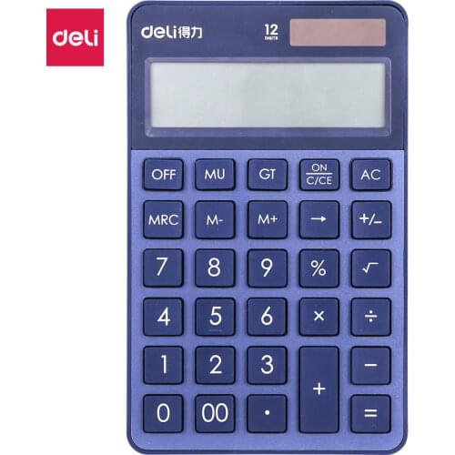 Fashion Office Dual Power Calculator 12 Digits Large Screen Display Computer Rose-Gold Calculadora Escolar Canetas Gift
