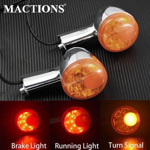 Motorcycle Amber Rear Turn Signal LED Indicator Light Brake Light Taillight Case For Harley Sportster 883 1200 XL 1992-14 15 16