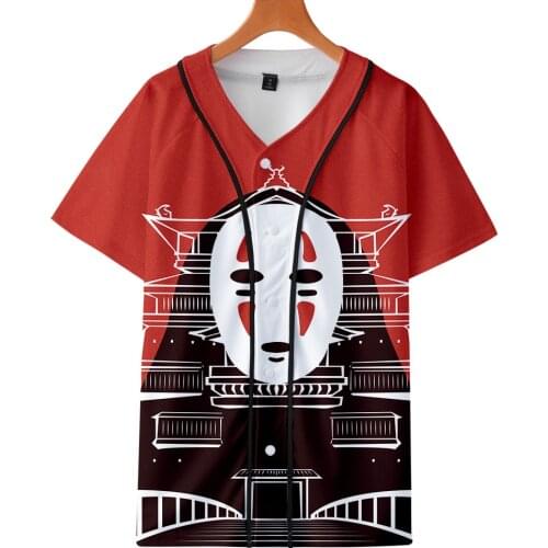 3D Spirited Away Japanese Anime New Fashion Baseball Uniform Kawai Men/Women Casual High Quality Short Sleeve 3d Jacket Clothes