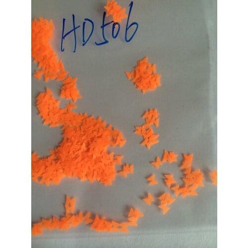 New Brand Cute Shining Neon Orange Stickers Nail Decoration Glitter Butterfly Nail Art Stickers