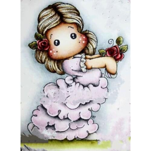 Yulan Girl Transparent Silicone Rubber Stamp And Metal Die Sheet Cling Scrapbooking DIY Cute Pattern Photo Album