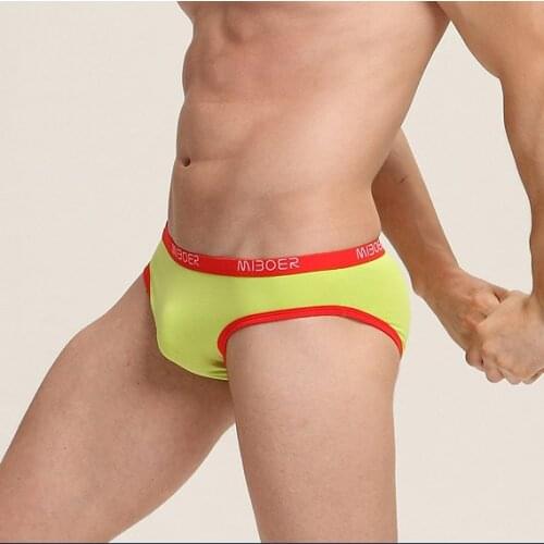 Men Sexy Cotton Stretch Briefs Breathable Man Underwear Low-waisted Brief Comfortable Panties Cotton