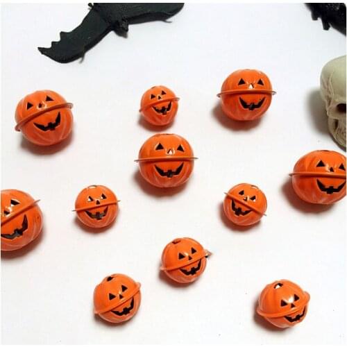 Halloween Decoration 6pcs Pumpkin Head Metal Bell As Party Children Funny Gift Or Hanging On Tree Decoration Supplies