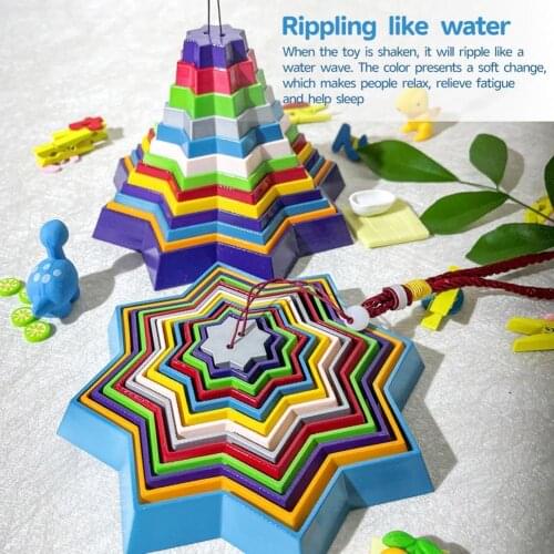 3D Visual Effect Hanging Decor Creative Pressure Resistance Plastic Star Shape Hanging Chime Home Tower Christmas Decoration