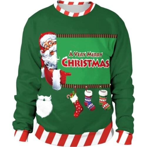 Ugly Christmas Sweater Pullovers Sweaters Jumpers Tops Men Women Long Sleeve Sweatshirt 2019 Autumn Winter 3D Clothing Tops Men
