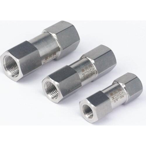 1/8" 1/4" 3/8" 1/2" 3/4" 1" BSP Female 304 Stainless Steel One Way Non-return In Line Check Valve 0.3-2.5Mpa