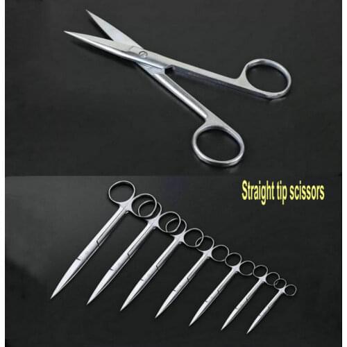 1set straight tip scissors include 10/12.5/14/16/18/20cm Surgical scissors, stainless steel operating scissors, eye scissors