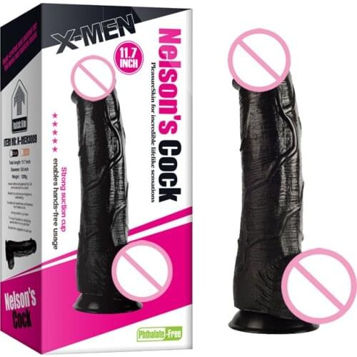 11.7*4inch Super Huge Black Dildos Thick Giant Realistic Dildo Anal Butt with Suction Cup Big Soft Penis Sex Toys for Men Women