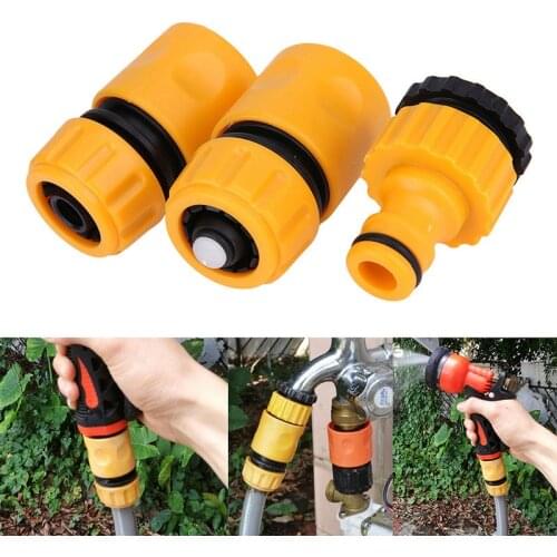 2021 3Pcs Fast Coupling Hose Fitting Irrigation Adapter With 1/2" water pipe Connector barbed Drip Tape Garden Tools