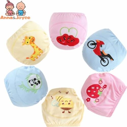 30 Pcs/lot 9colors Baby Washable Diapers/Children Reusable Underwear/100% Cotton Training Pants Suit 5-15kg
