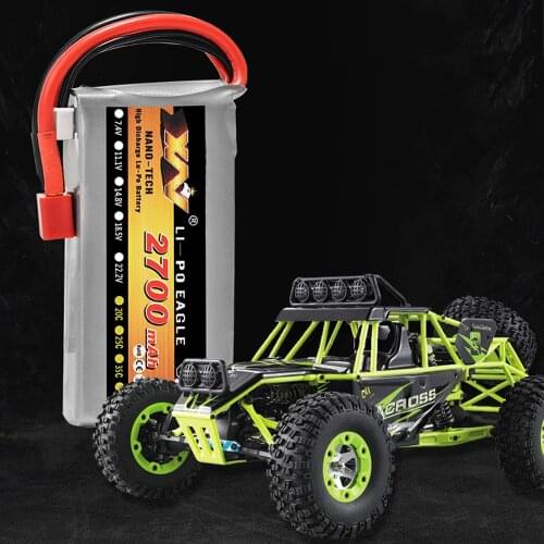 7.4V 2700mAh RC Lipo Battery 2s 40C Max 60C For Wltoys 12428 12423 RC Car feiyue 03 Q39 FY07 Upgrade parts Battery