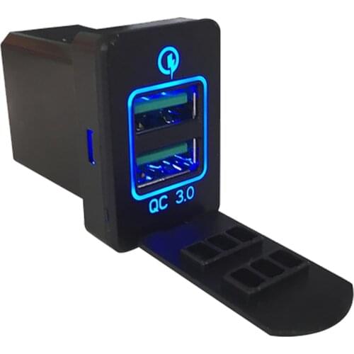 Car Quick Charge 3 Charging Ports Charger Dual USB Adapter for Mitsubishi Outlander 3 2018 2019