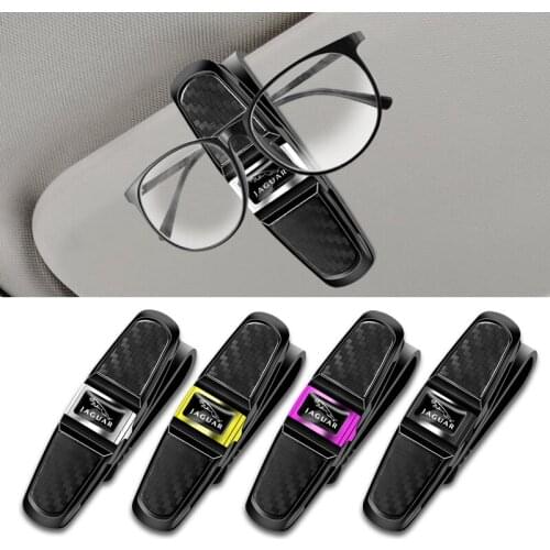Car Sunglasses Clip Card Holder Eyeglasses Case Shelf For Jaguar XF XJ XFR XKR S-Type F-Type X-Type F-Pace I-Pace E-Pace XJR XE