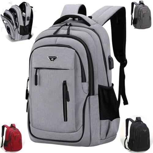 Large 15.6 Inch /17.3 Inch Laptop Backpack USB Men Computer SchoolBag Business Bag Oxford Waterproof Rucksack College Daypack