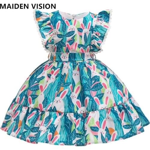 Childrens Dresses Wedding Dress Kids Dresses For Girls summer Flower print Baby Clothes Princess Birthday Party Vestidos 2-10Y