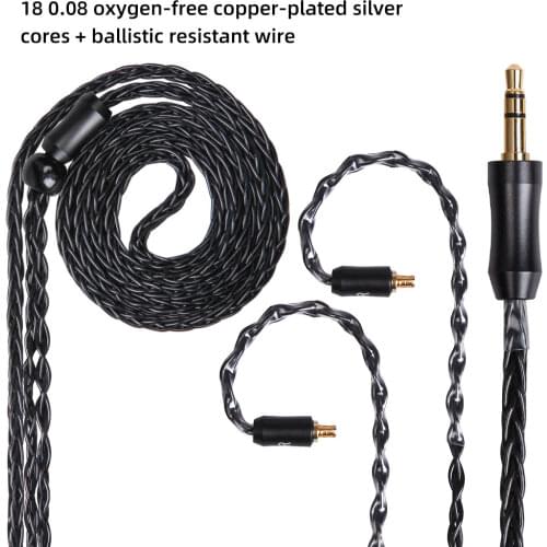 FDBRO 8 Cores 2.5/3.5/4.4mm Silver Plated Earphone Upgrade Wire Headphone MMCX Cable SE425 SE535 IE80 IM 2Pin 0.78mm A2DC Cable