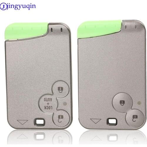 Jingyuqin Remote 2 Buttons protective Case key shell Cover For Renault Laguna Espace Smart Card With Blade