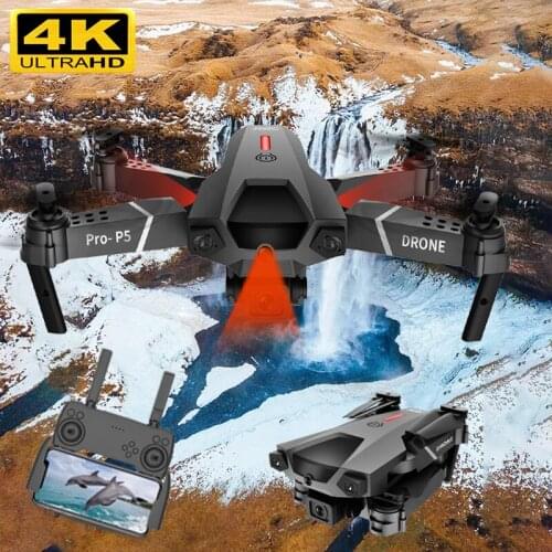 2021 New P5 Drone 4K Dual Camera Professional Aerial Photography Infrared Obstacle Avoidance Quadcopter RC Helicopter Child Toy