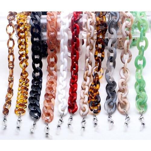 Fashion Acrylic Glasses Chain Women Face Mask Lanyards Resin Sunglasses Cord Hanging Necklace Straps Rope Mask Chains Jewelry