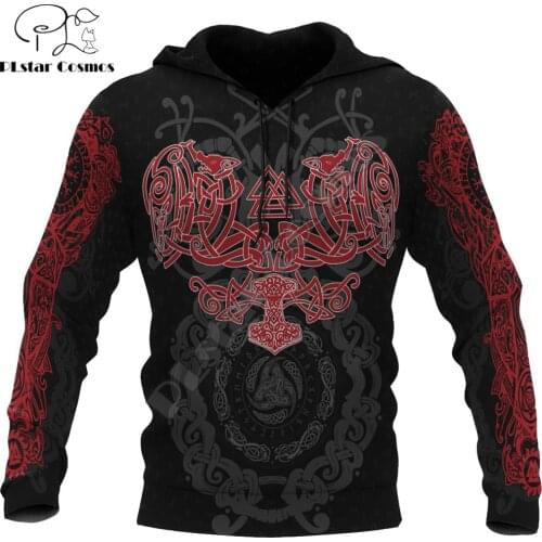 Viking hoodies Skoll And Hati Tattoo 3D Printed Mens Zip Up Hoodie Harajuku Streetwear Pullover Unisex Casual Jacket Tracksuit