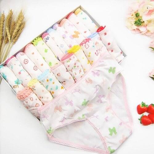 8Pcs/Lot Girls Underwear Briefs Panties Kids Children Shorts For 2-12Years 3365-8