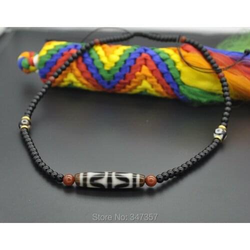 New Arrival Certificated Tibet Dzi Nacklace Tiger Tooth Dzi Natural Stone Matierals Good Condition Free shipping