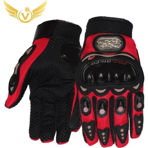 Gloves Motorcycle Touchscreen Breathable Full Finger Guantes PVC Protective Gear For Racing Motocross Motorcycle accessrioes