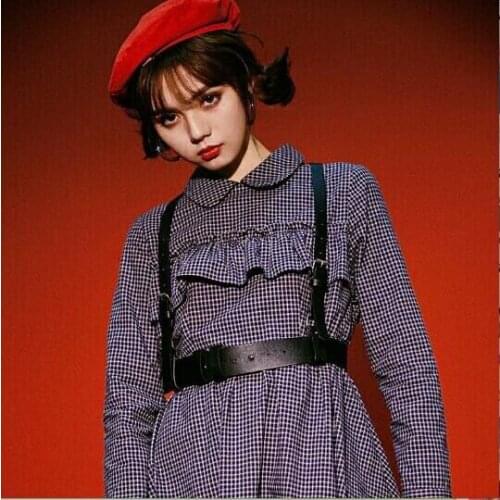 Super wide Punk Leather vest Suspender for Women Gothic Garters Sexy Bondage Cage Strap Harajuku Belts Lingerie Costumes