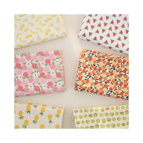 Half Meter Fruits Printed Cotton Fabric for Baby Bedding Pillows Blankets Cushions Sewing Fabric Material Telas to Patchwork