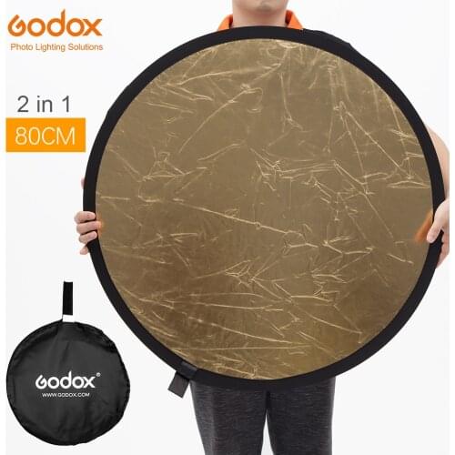 Godox 31.5" 80cm 2 in 1 Portable Collapsible Light Round Photography Reflector for Studio Multi Photo Disc