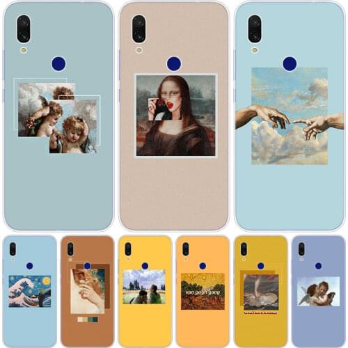 Aesthetic Art Silicone Case for Xiaomi Redmi K20 5X 6X Play A1 A2 8 Lite 7A 6A S2 Y2 Y3 Note 4 4X 5 6 7 Pro F1 Soft Cover