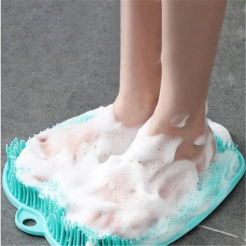 Foot Massage Shower Silicone Exfoliating Scrub Mat Cleaning Massage Cushion Shower Bath Mats Non-Slip Mat Colorful Point Bead