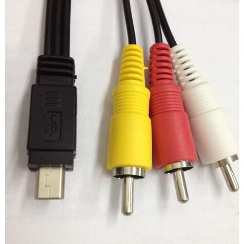 Replacement Composite Cable RCA Audio Video AV TV Out ACMPS-301 for GoPro HD 3 3+ Plus 1.2m 100pcs/lot